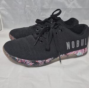 NOBULL SUPERFABRIC Black Midnight Palm Shoes Women’s Size US 6.5 Men's 5 EUR 37